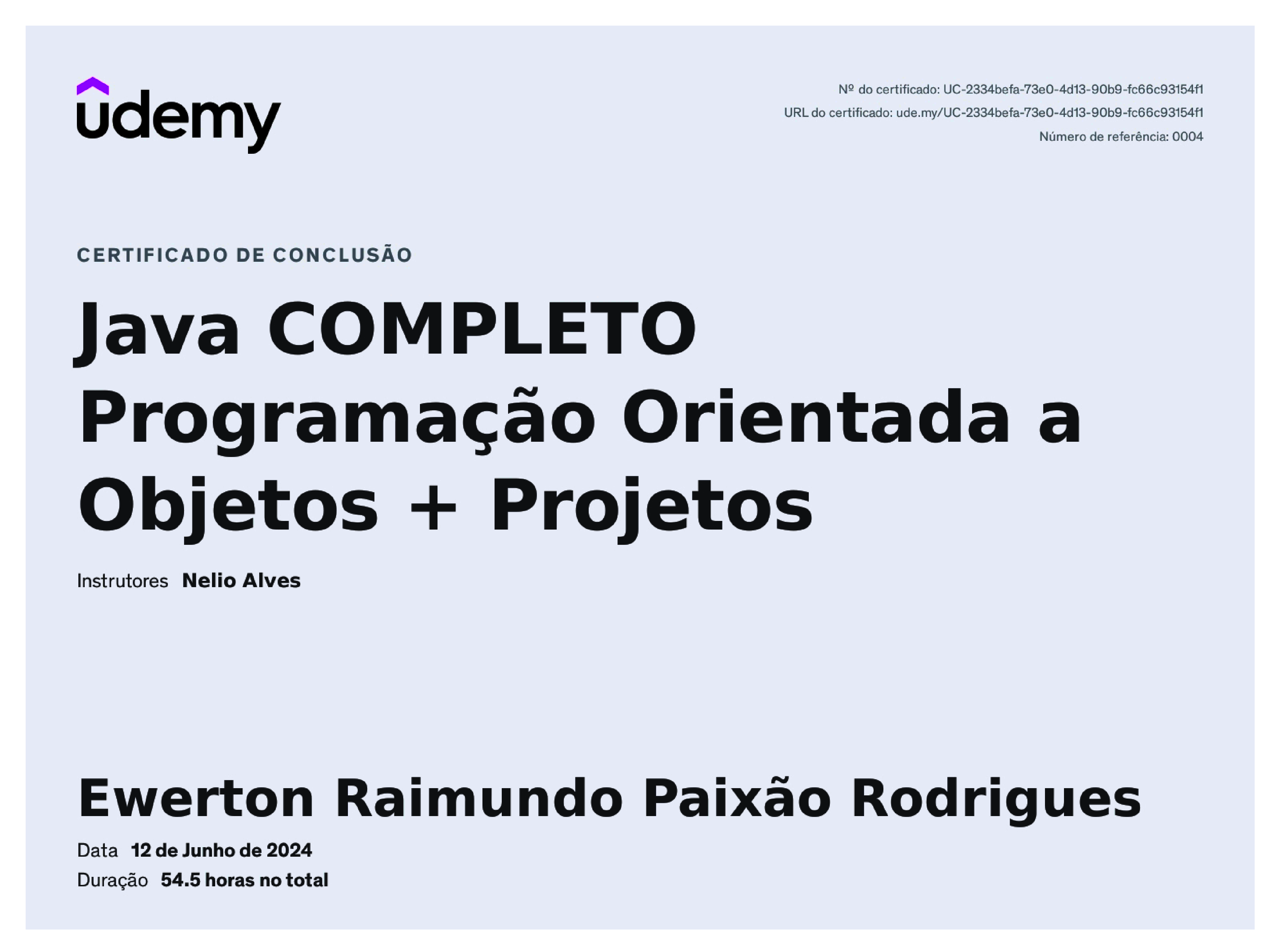 Certificado Backend Java